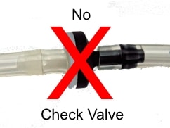 No Check Valve